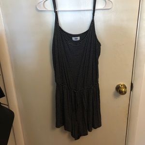 Black And White Striped Romper